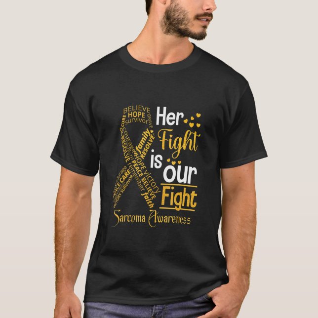 Camiseta Sarcoma Conhece Sua Luta É Nossa Luta (Frente)