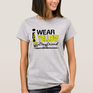 Camiseta Sarcoma Eu Visto Fita Amarela Para Minha Namorado