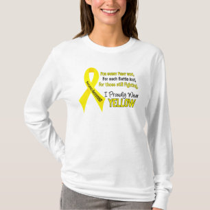 Camiseta Sarcoma eu visto orgulhosa o amarelo 1