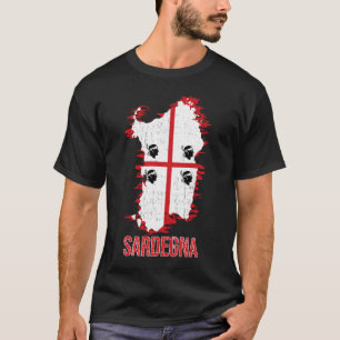 Camiseta Sardenha - Ilha Flag Itália Souvenir