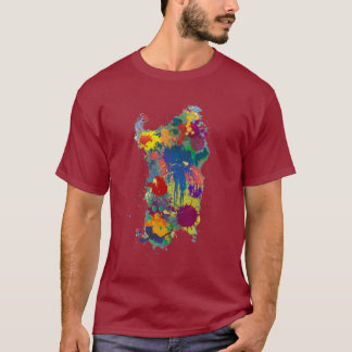 Camiseta Sardenha, mapa de tinta