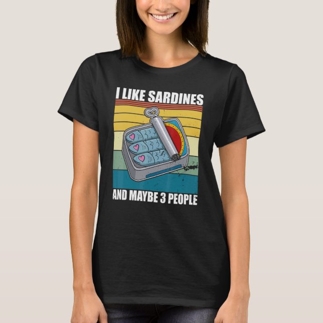 Camiseta Sardine anchovies fish dishes canned fish cuisine  (Frente)