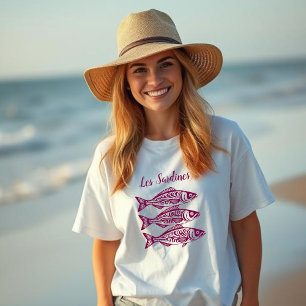Camiseta Sardines-havaiano-Pescador - Cor do Vinho Núcleo