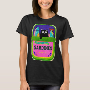 Camiseta Sardinha Feminina Peixe Enlatado Gráfico Retro Ver
