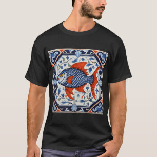 Camiseta sardinha portuguesa em azulejo tradicional típico