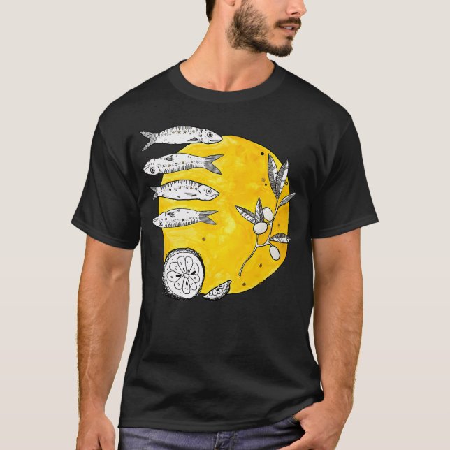 Camiseta Sardinhas, azeitonas e limão (Frente)