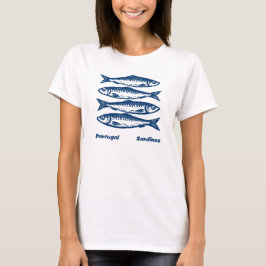 Camiseta Sardinhas de Portugal – Arte de Peixes em Xilograv