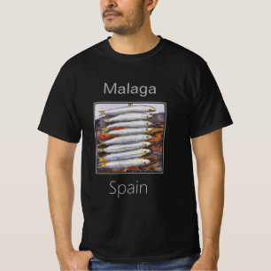 Camiseta Sardinhas num Stick, Málaga, Espanha