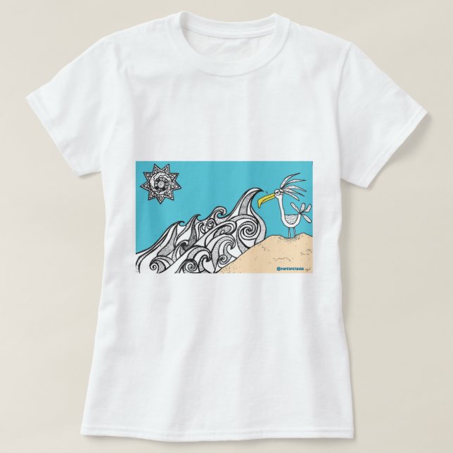 Camiseta Sardonic Seagull (Frente do Design)