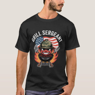 Camiseta Sargento Grill - CHURRASCO de Dia do Pai Engraçado