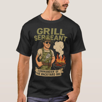 Camiseta Sargento Grill - CHURRASCO engraçado de Dia de os