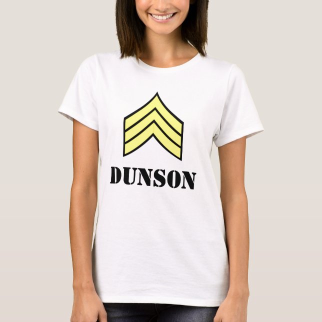 Camiseta Sargento Listra Dunson (senhoras) (Frente)