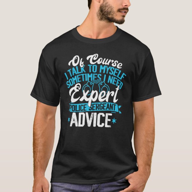 Camiseta Sargento Roupa da Polícia - Melhor Sargento Engraç (Frente)