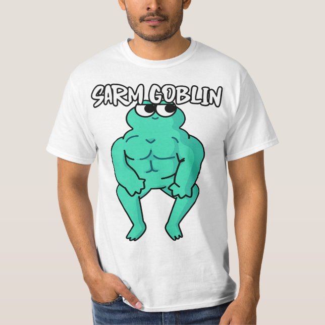 Camiseta Sarm Goblin Funny Body Building Gym Muscles Workou (Frente)