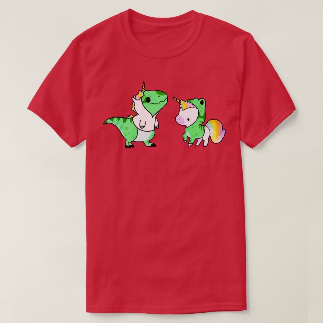 Camiseta Sarus Animal é um belo e verde Unicórnio (Frente do Design)