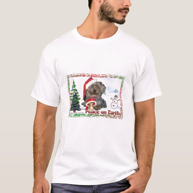 Camiseta Sasha Sydney Silky Dog Mouse Holiday Roupa (Frente)
