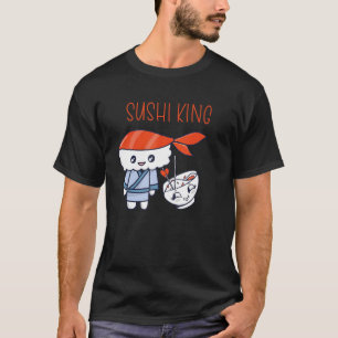 Camiseta Sashimi Comida japonesa Sushi King Salmon Sushi 1