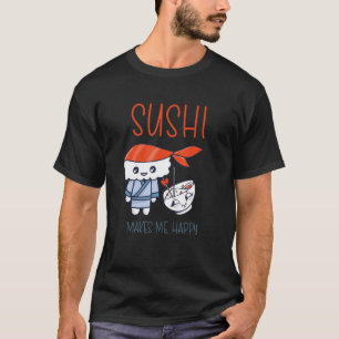 Camiseta Sashimi - Comida japonesa Sushi me faz feliz salmã