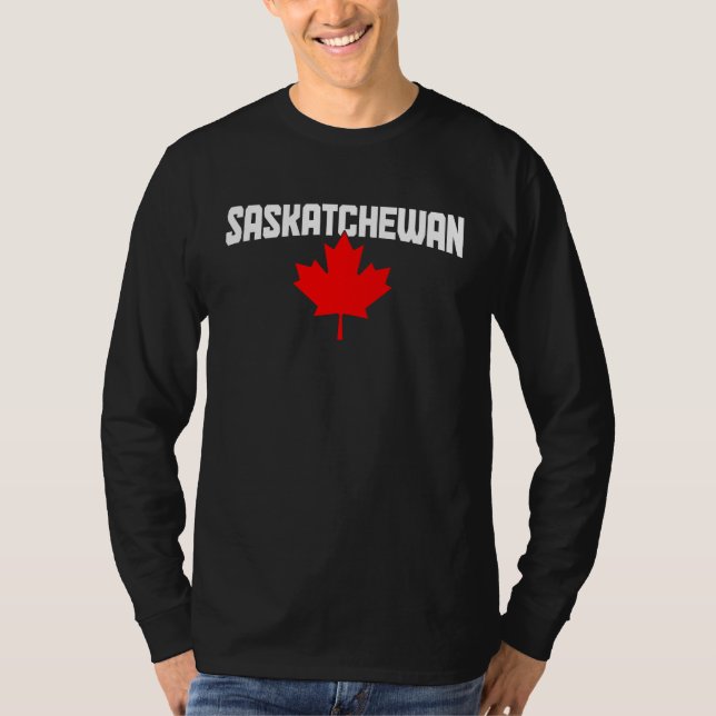 Camiseta Saskatchewan Maple Leaf Canada Canadian Flag Pride (Frente)