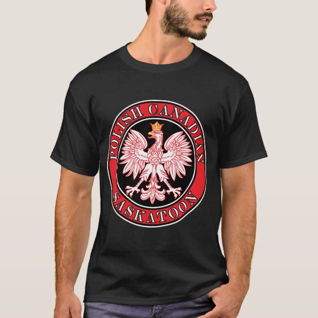 Camiseta Saskatoon Polska Eagle Polonês (Frente)