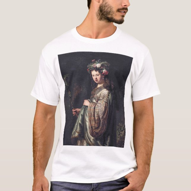 Camiseta Saskia van Uylenburgh como Flora, Rembrandt, 1634 (Frente)
