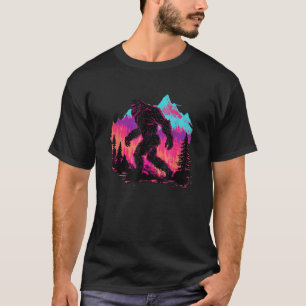 Camiseta Sasquatch Bigfoot Cool Yeti Vaporwave T Shirt