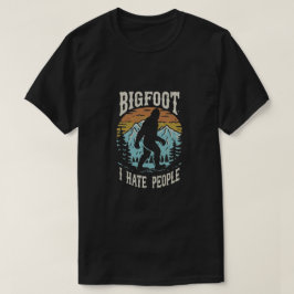Camiseta Sasquatch Bigfoot Eu odeio pessoas