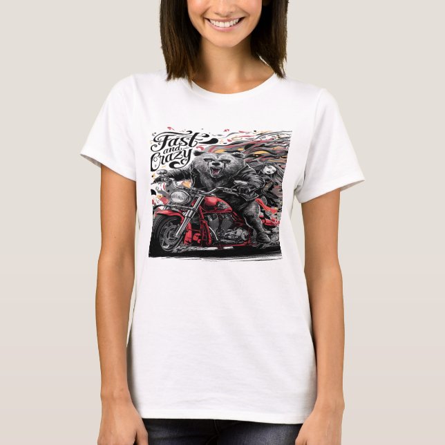 Camiseta Sasquatch Bigfoot Joyride Motorcycle Adventure (Frente)