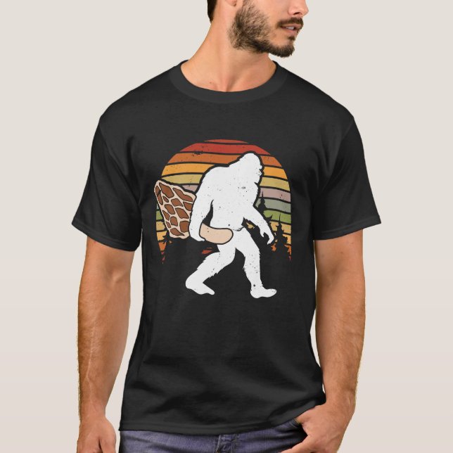 Camiseta Sasquatch Bigfoot Morels Mycologia Mushroom Morel (Frente)