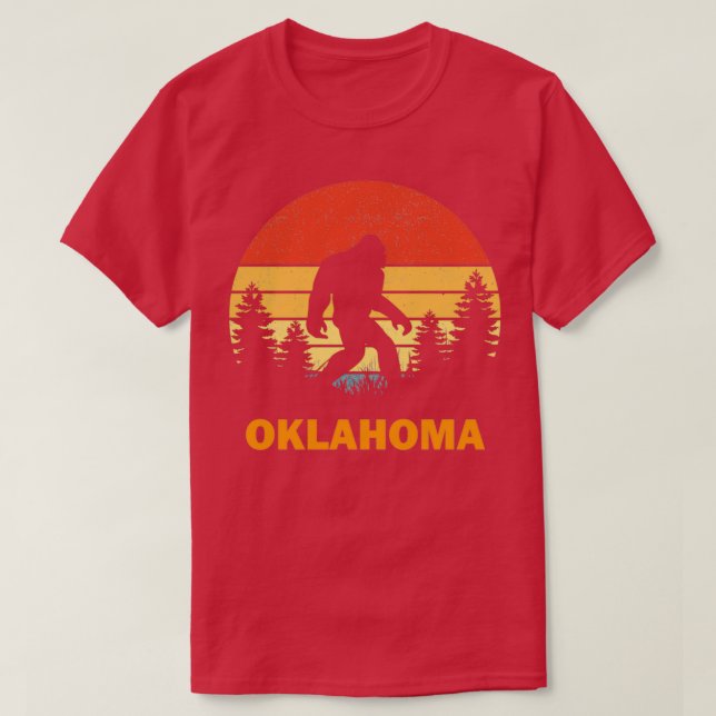 Camiseta Sasquatch Bigfoot Oklahoma (Frente do Design)