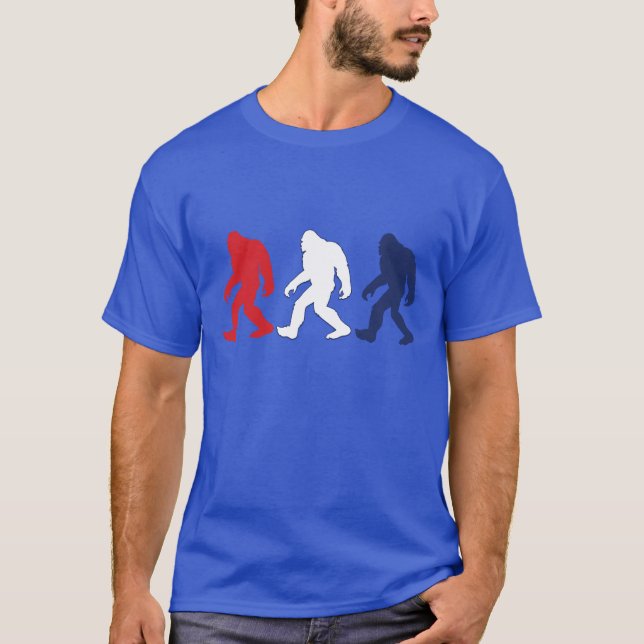 Camiseta Sasquatch Bigfoot Patriótico (Frente)