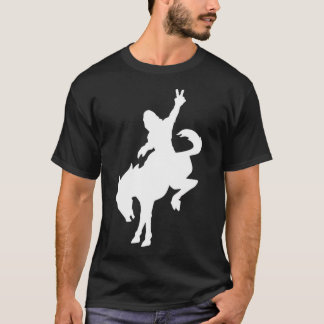 Camiseta Sasquatch cavalgando Bronco T-Shirt