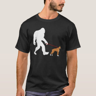 Camiseta Sasquatch com Bo Pé-Grande Andando Cão Cachorro