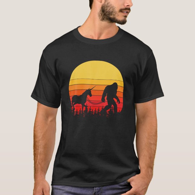 Camiseta Sasquatch da Criptozoologia do Unicórnio Yeti Bigf (Frente)