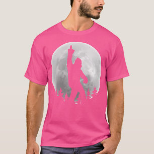 Camiseta Sasquatch De Pé Grande Com Dedo Médio E Lua Cheia
