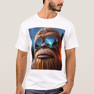 Camiseta Sasquatch e estrelas