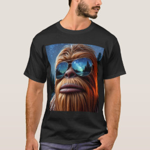 Camiseta Sasquatch e estrelas
