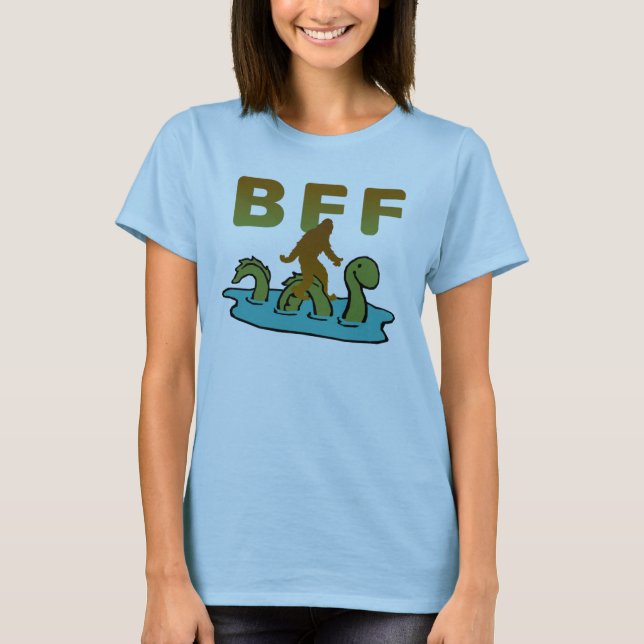 Camiseta Sasquatch e Nessie são BFF (Frente)