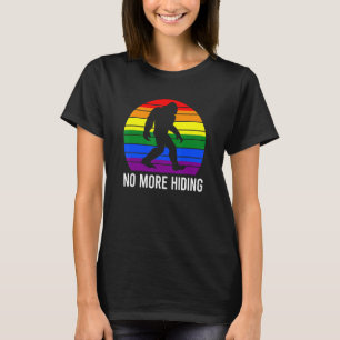 Camiseta Sasquatch Não Mais Ocultando Orgulho gay Lgbtq Mês