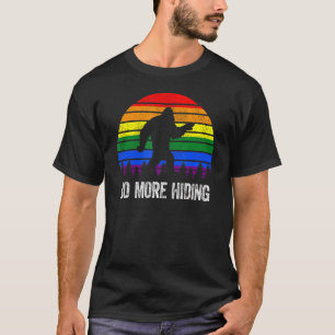 Camiseta Sasquatch Não Mais Ocultando Orgulho gay Lgbtq Mês
