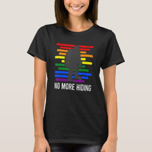 Camiseta Sasquatch Não Mais Ocultando Orgulho gay Lgbtq Mês
