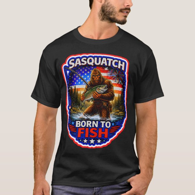 Camiseta Sasquatch Vai Pescar (Frente)