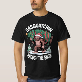 Camiseta Sasquatchin Através Da Neve