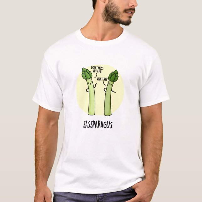 Camiseta Sassparagus Funny Asparagus Vegetal Pun (Frente)