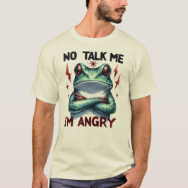 Camiseta Sassy Bold Estou com raiva Sapo Gráfico Citação