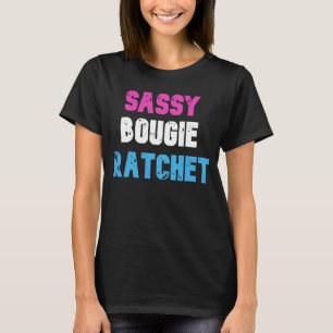 Camiseta Sassy Bougie Ratchet Simples Mulher Independente F