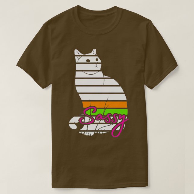 Camiseta Sassy Cat (Frente do Design)