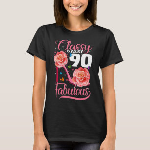 Camiseta Sassy Classy 90 Fabuloso 90 Aniversário de salto a