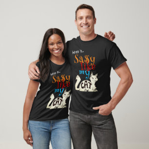 Camiseta Sassy Como Meu Gato Felino Fabuloso Citação Tipogr