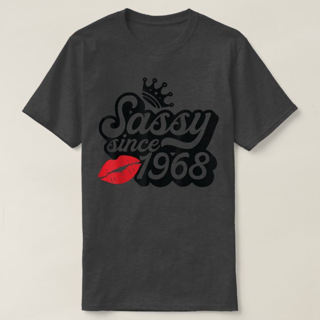 Camiseta Sassy desde 1968 Fabuloso 54º aniversário dá ideia (Frente do Design)